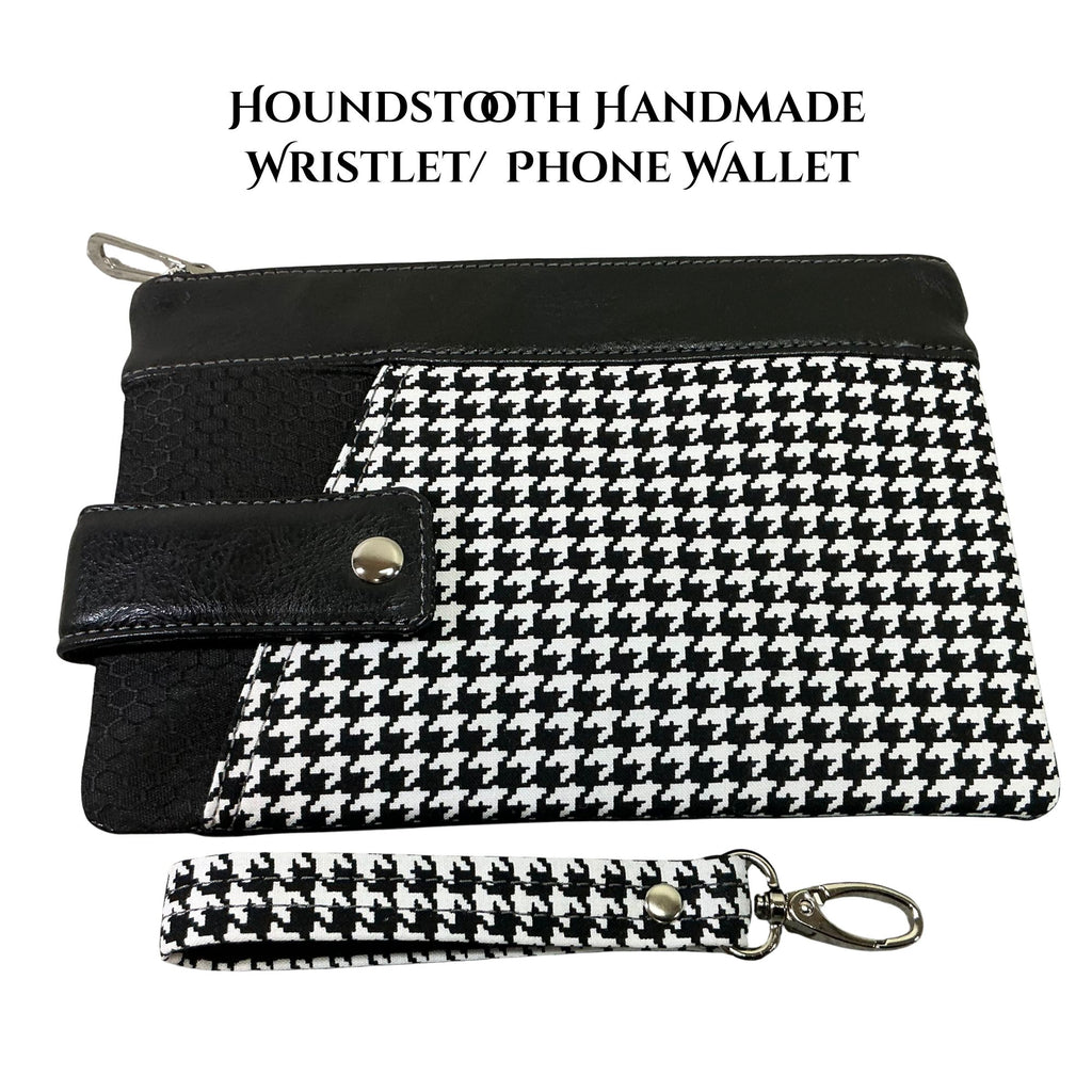 Houndstooth Phone Wallet/Wristlet