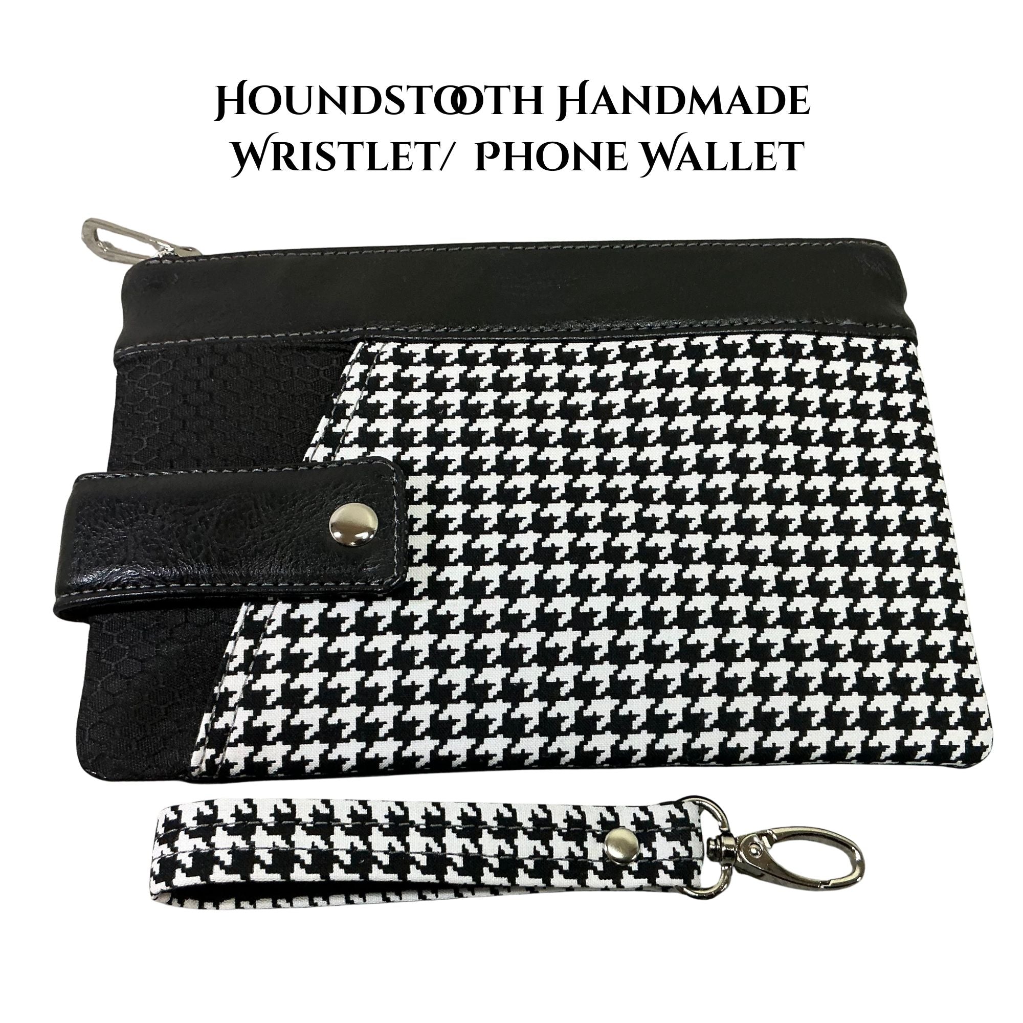 Houndstooth Phone Wallet/Wristlet