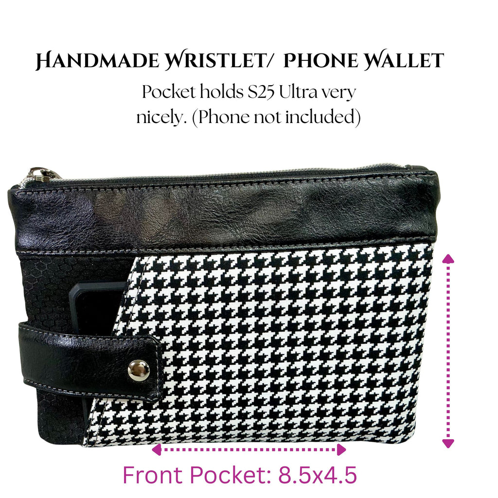 Houndstooth Phone Wallet/Wristlet